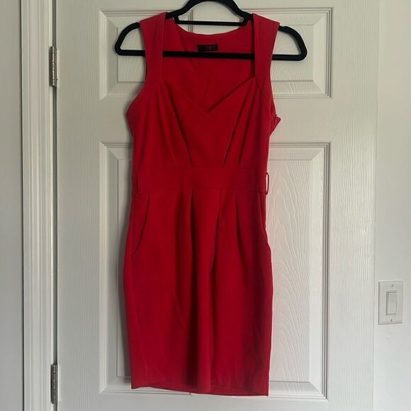 Red Mini Cocktail Dress - Size 10 - Excellent Condition - Red Dress - Picture 1 of 5